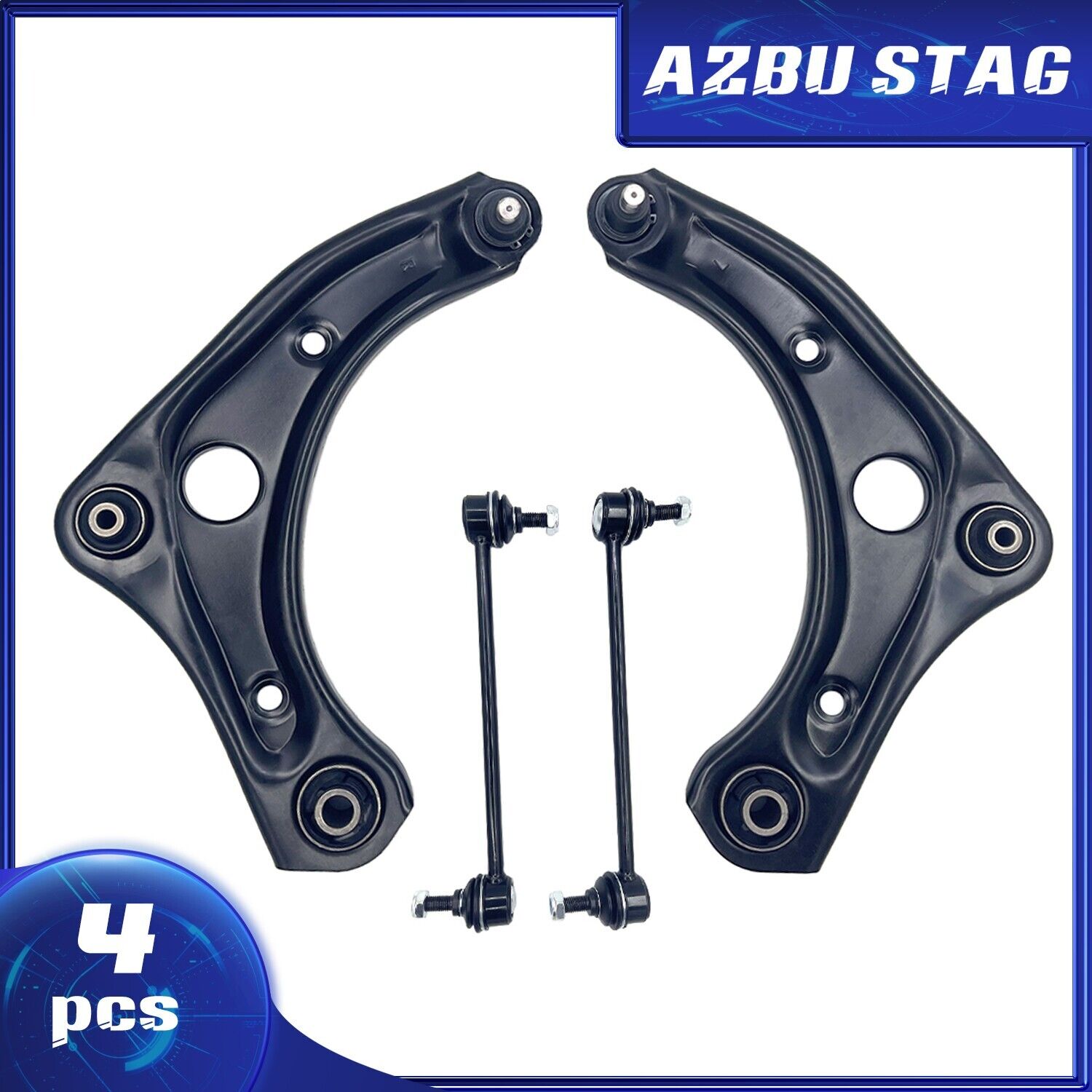 AzbuStag Control Arm Kit With Sway Bar for 2013-2019 Nissan Versa Micra - 4Pcs