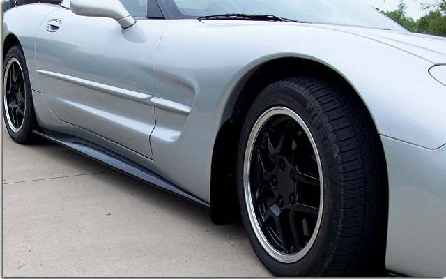 C5 Corvette ZR1 Style Pre-Painted or Hydro Carbon Fiber Finish Side Skirts