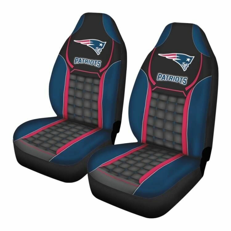 New England Patriots 2PCS Car Pickup Seat Covers Universal Auto Seat Protectors