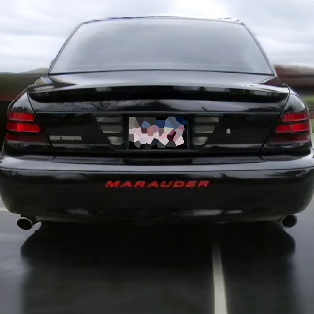 Mercury Marauder 2000-2004 Rear Bumper Letters Inserts ABS Plastic Red