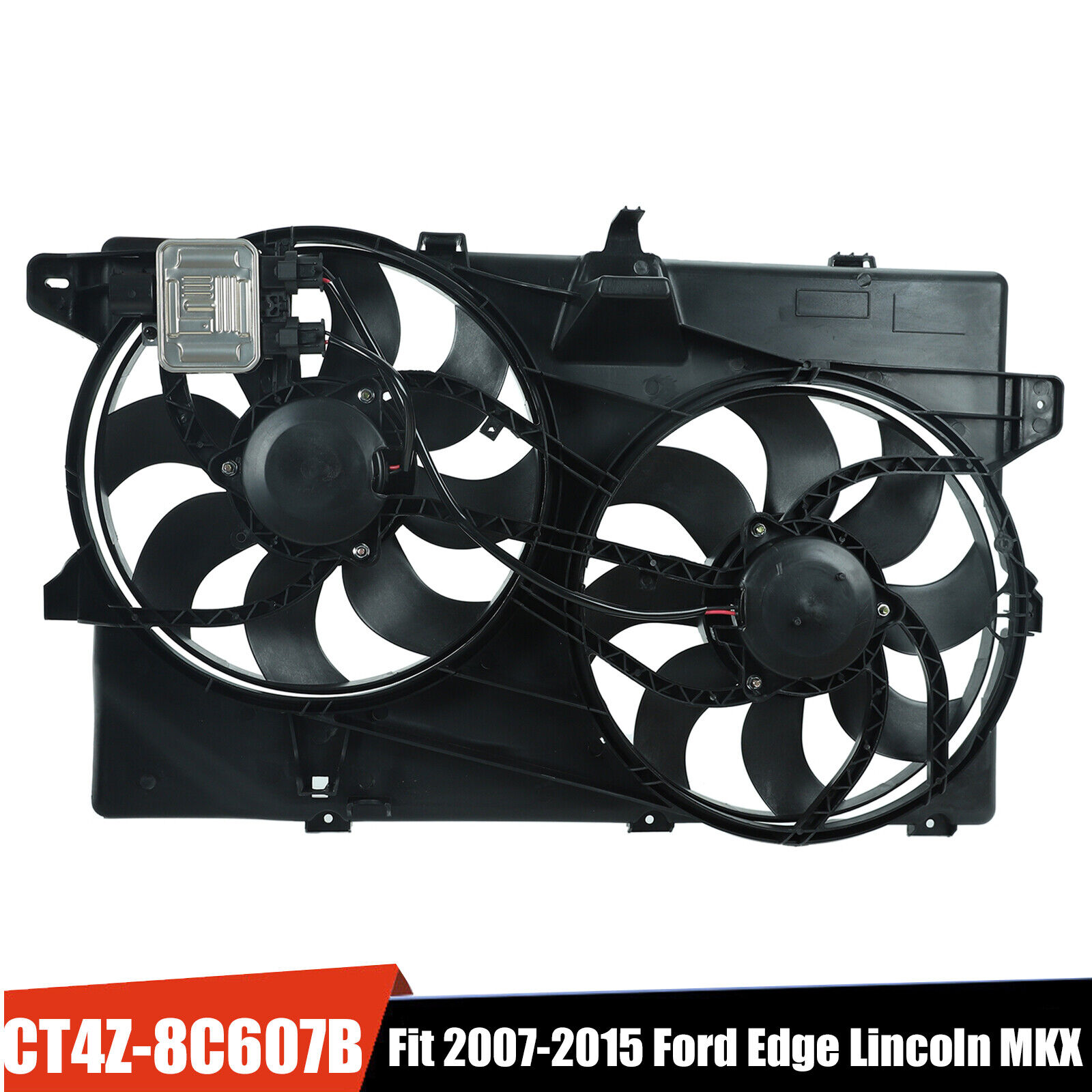 Radiator Condenser Cooling Fan For 2007-2015 Ford Edge Lincoln MKX 7T4Z8C607A