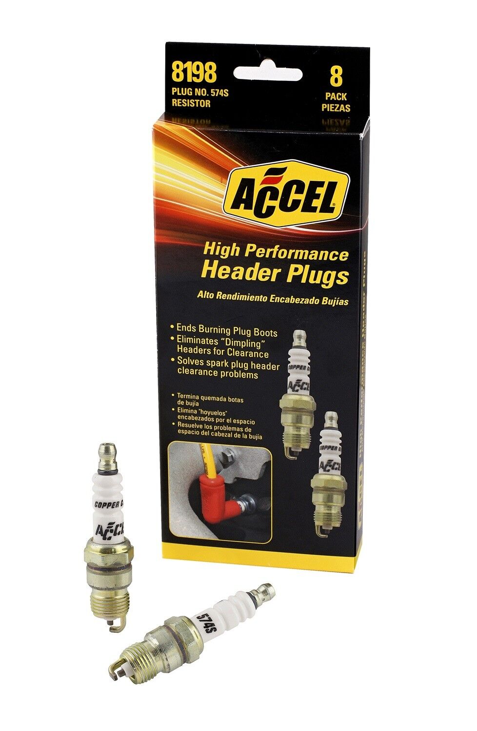 ACCEL 8198 U-Groove Spark Plug Header Plug 14mm Threads 