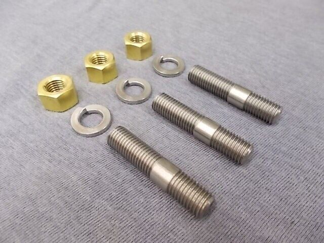 Triumph Spitfire 1500 STAINLESS STEEL Exhaust Downpipe Stud & Brass Nut Kit