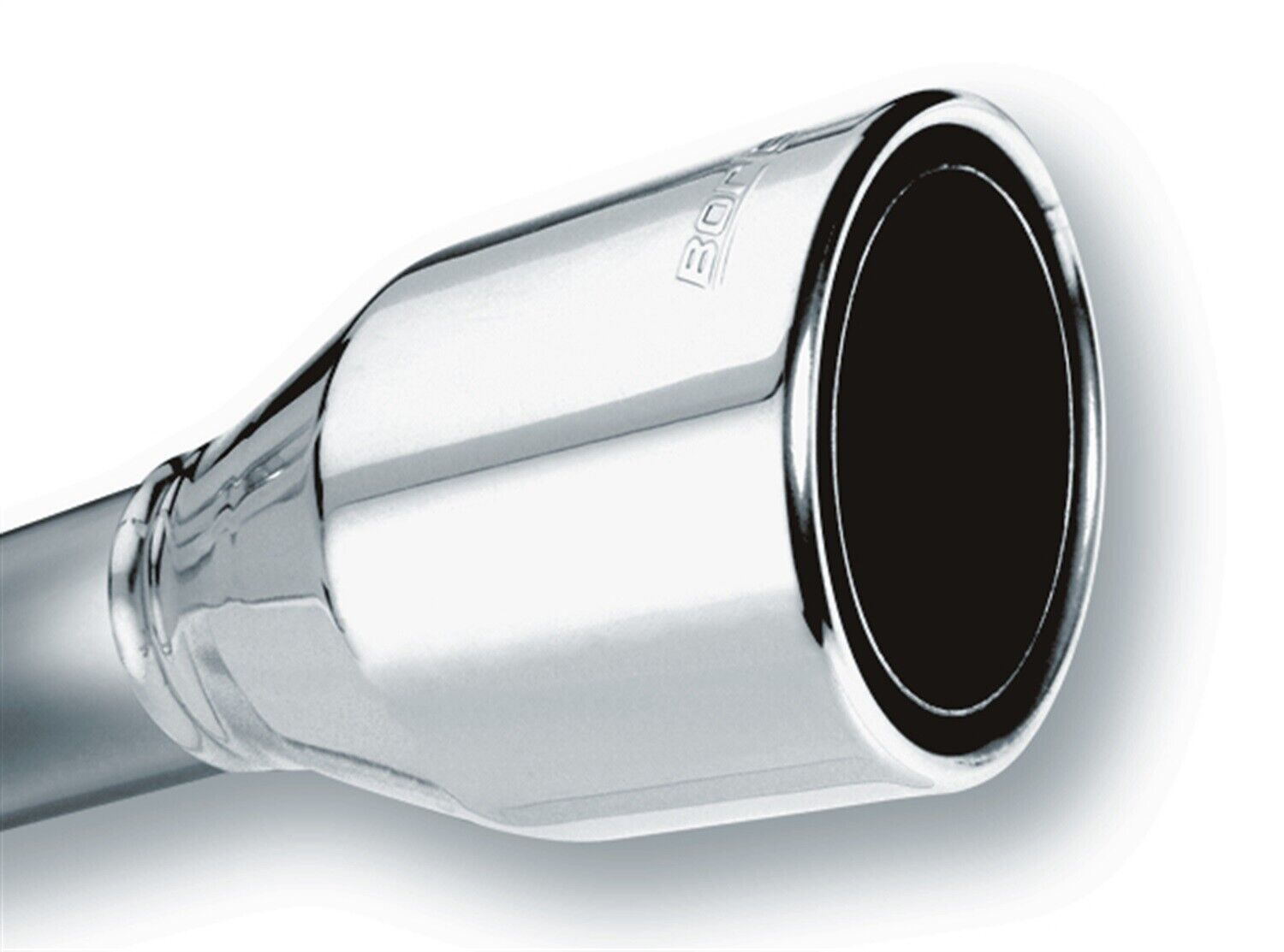Borla 20247 2.5in RND Rolled Angle Cut Phantom Embossed UNV Exhaust Tips