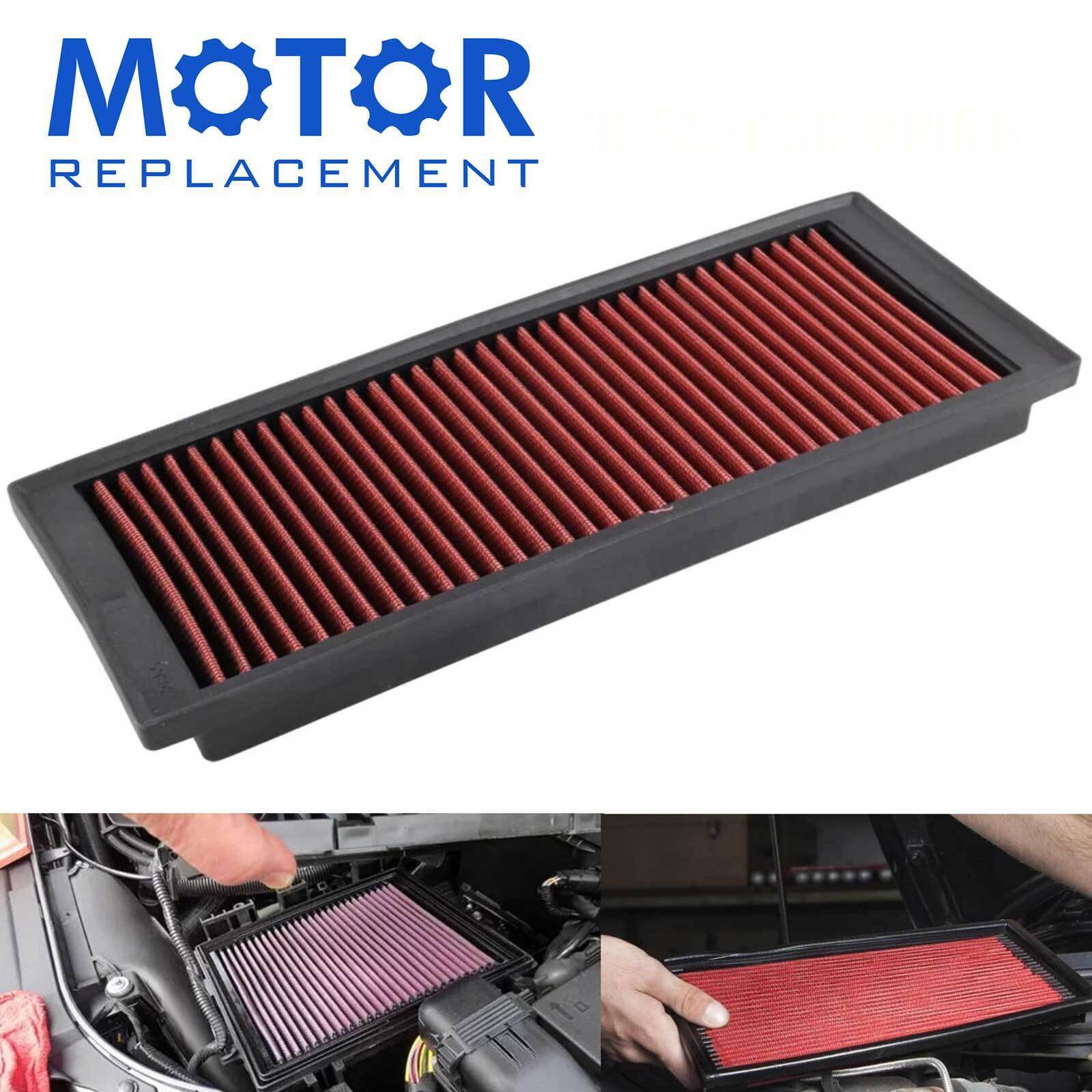 Red Washable Reusable High Flow Air Filter Panel Replacemet for Golf Passat GTI