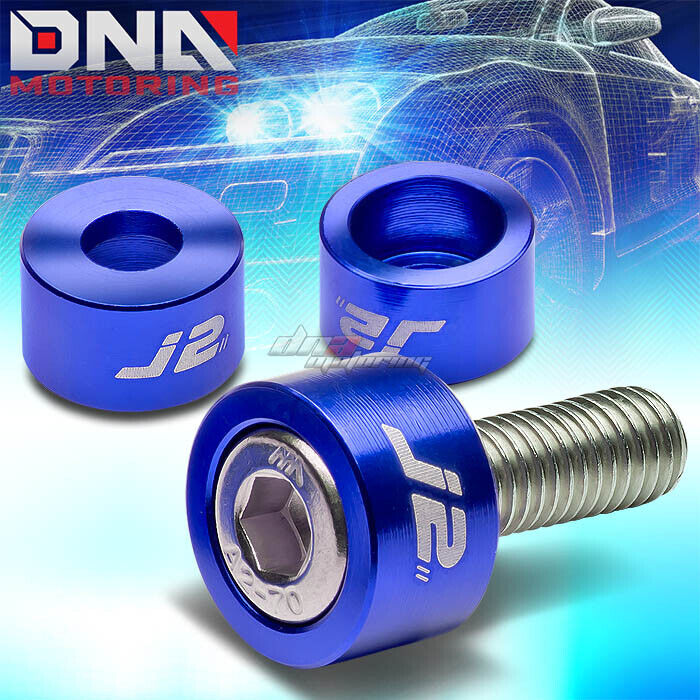J2 FOR ACCORD/PRELUDE BB BLUE BRUSHED ALUMINUM HEADER MANIFOLD CUP WASHER+BOLT