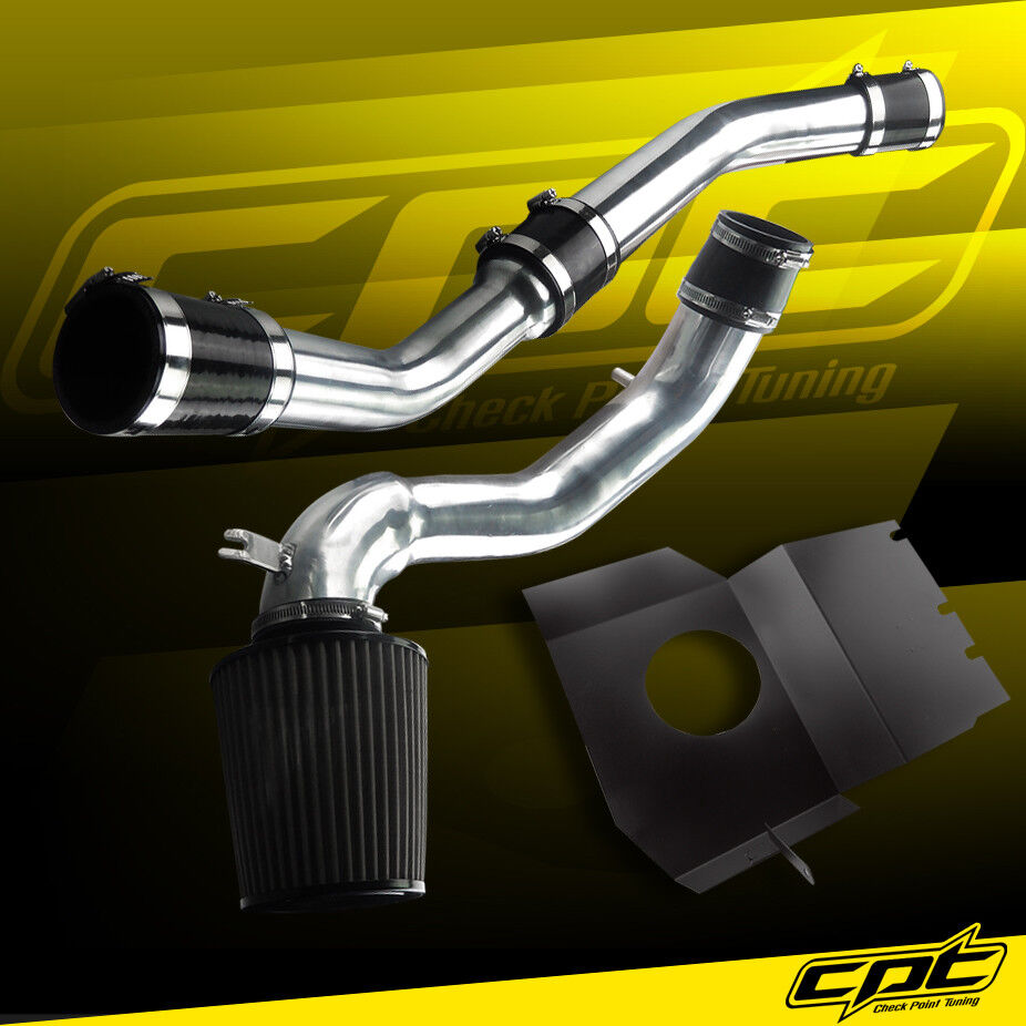 For 08-15 Lancer Turbo 2.0L Evo X 10 Polish Cold Air Intake + Stainless Filter