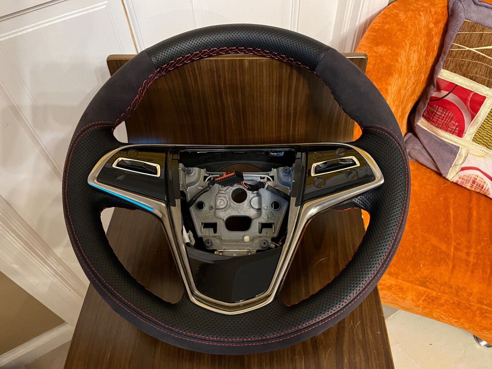 Cadillac ATS 2013-2019 Custom Wrapped Steering Wheel ATS-V Alcantara Leather
