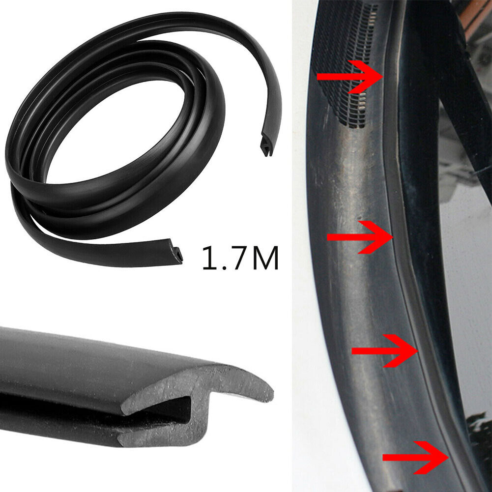 Car Black Rubber Seal Under Front Windshield Panel Sealed Trim Moulding Strips