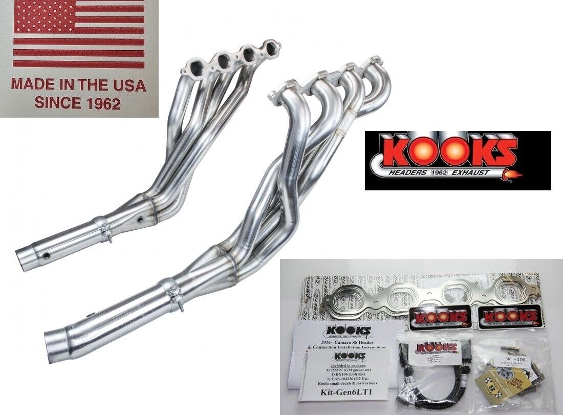 Kooks 2'' x 3'' headers with O/R mid pipes for 2016-24 Camaro SS 6.2 LT1