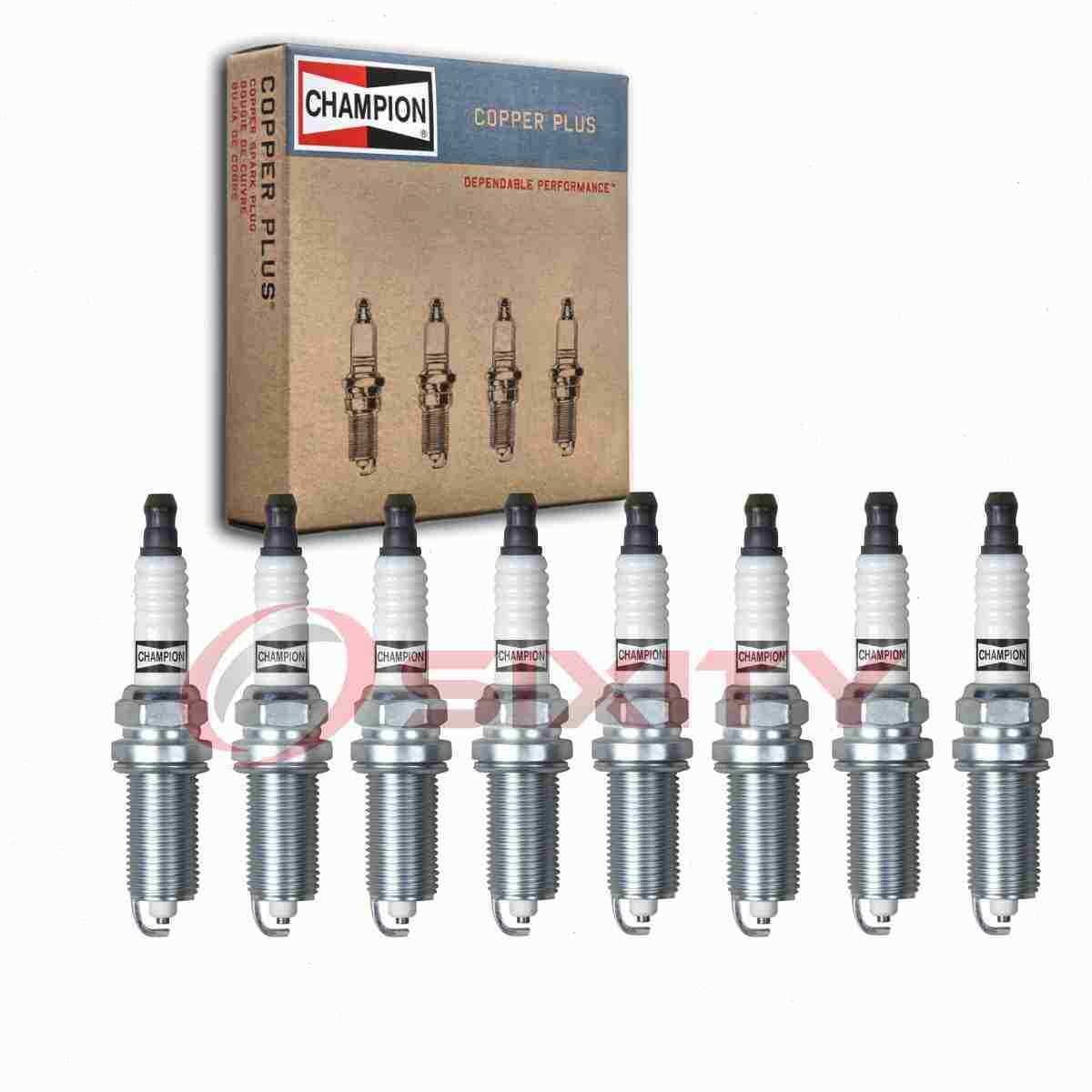 8 pc Champion Intake Side Copper Plus Spark Plugs for 2008-2009 Dodge wt