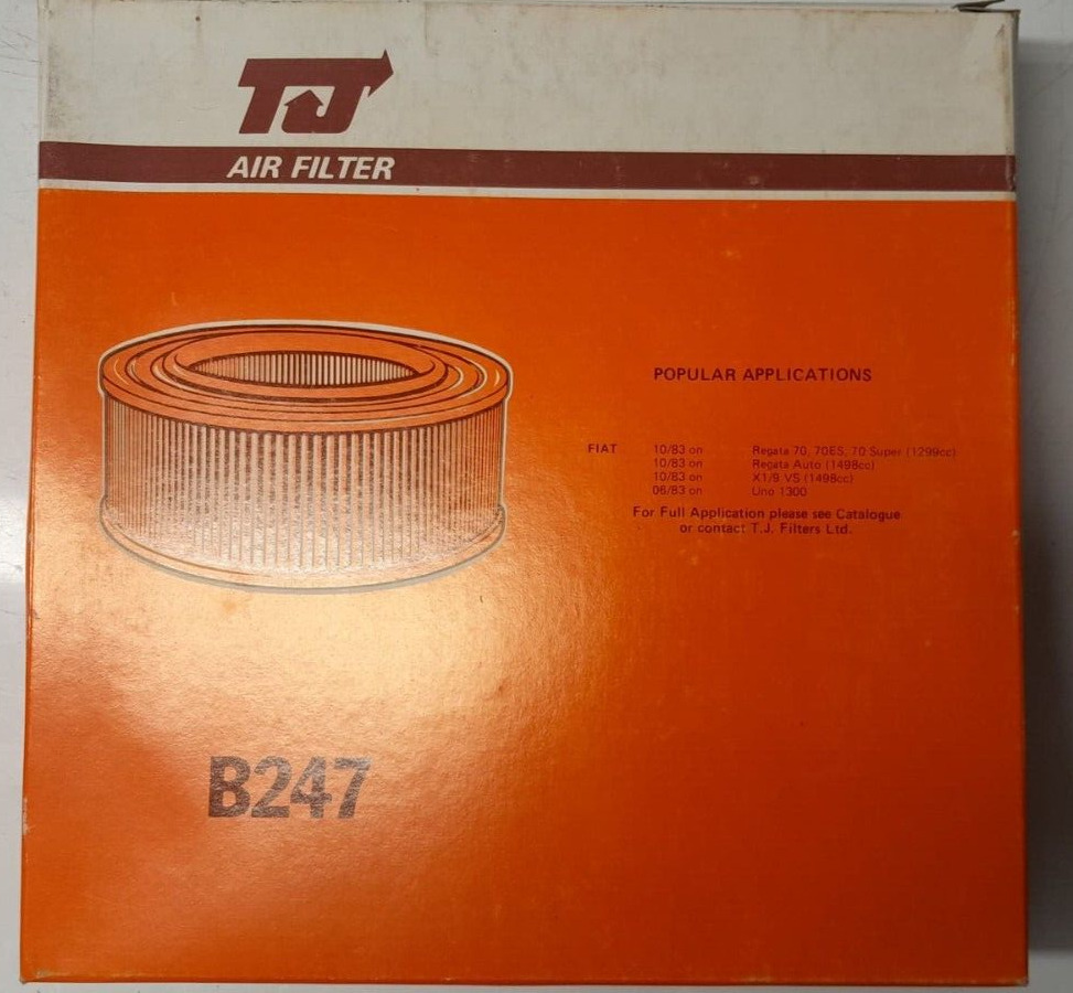 T. J. Filters Air Filter, Fiat Regata, X1/9, Uno 1300 , Parts Project, B247