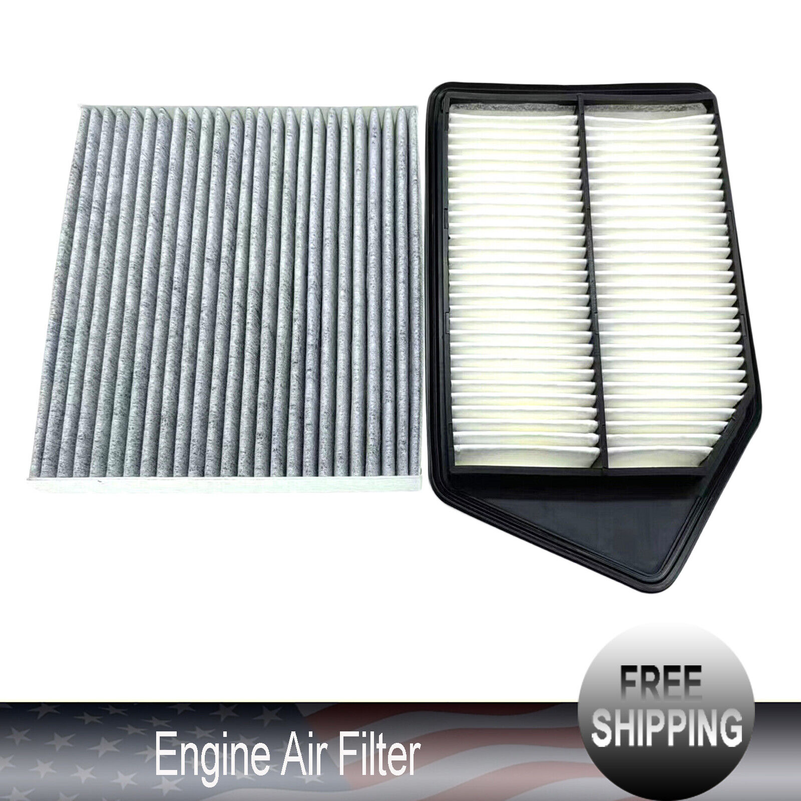 Combo Set For Honda Accord & Acura TLX 4CYL 2.4L Cabin & Engine Air Filter 13-17