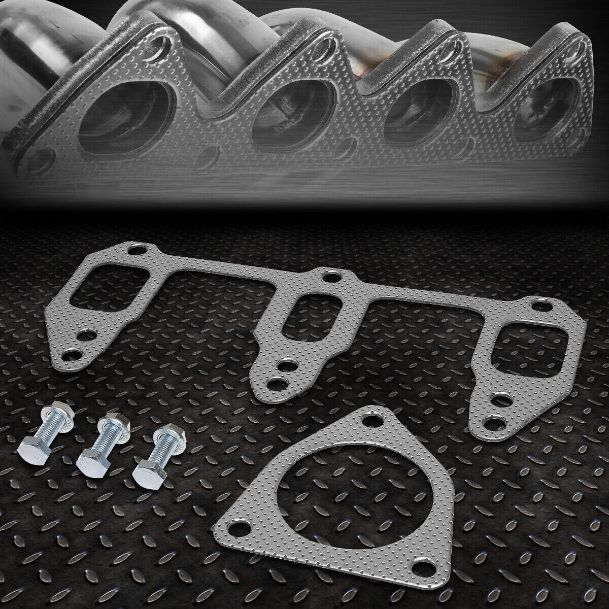 FOR 04-11 MAZDA RX8 1.3L ALUMINUM EXHAUST MANIFOLD HEADER GASKET SET W/BOLTS