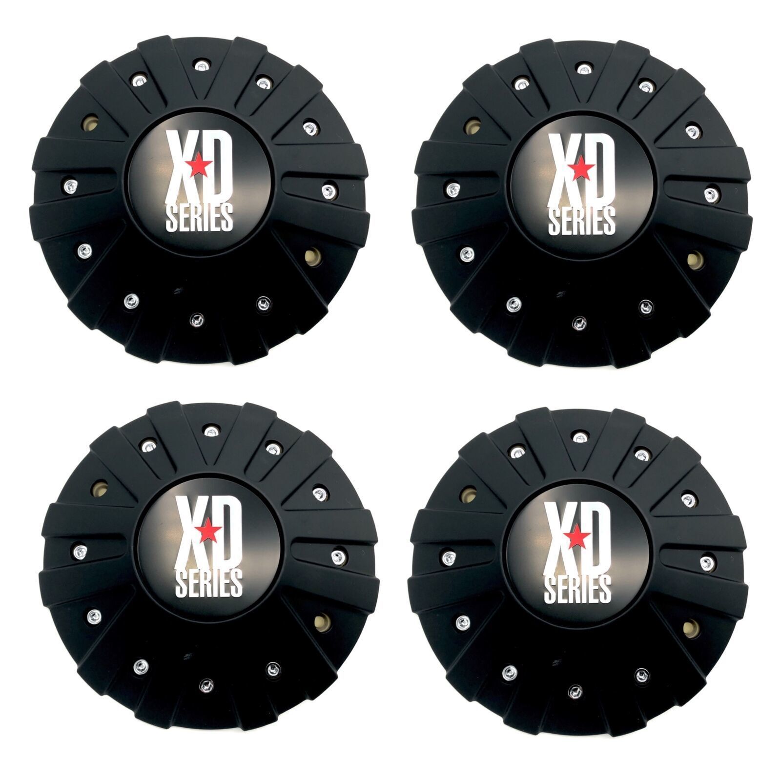 Set of 4 KMC XD Series Matte Black Wheel Center Hub Cap XD778 Monster 846L215B