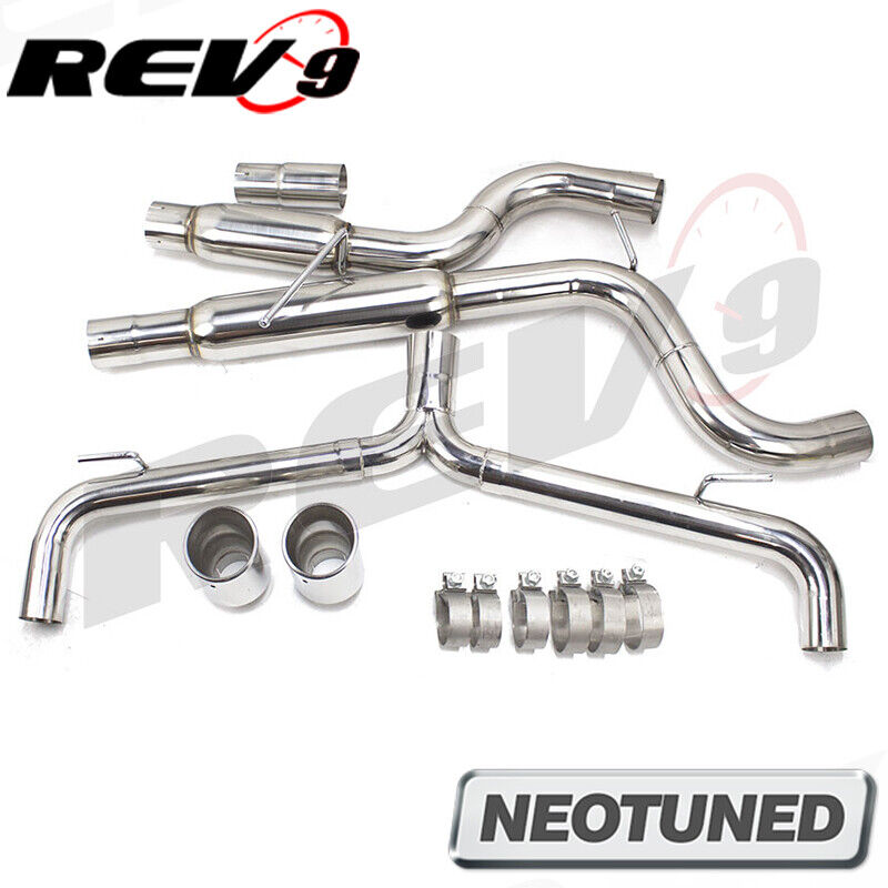 Rev9 Turbocharged Cat-Back Straight Pipe Exhaust Kit For Volkswagen GTI 2018-20