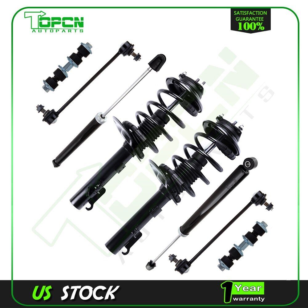 For 2006-2007 Ford Focus Front Quick Strut Assembly Rear Shocks Sway Bar Links
