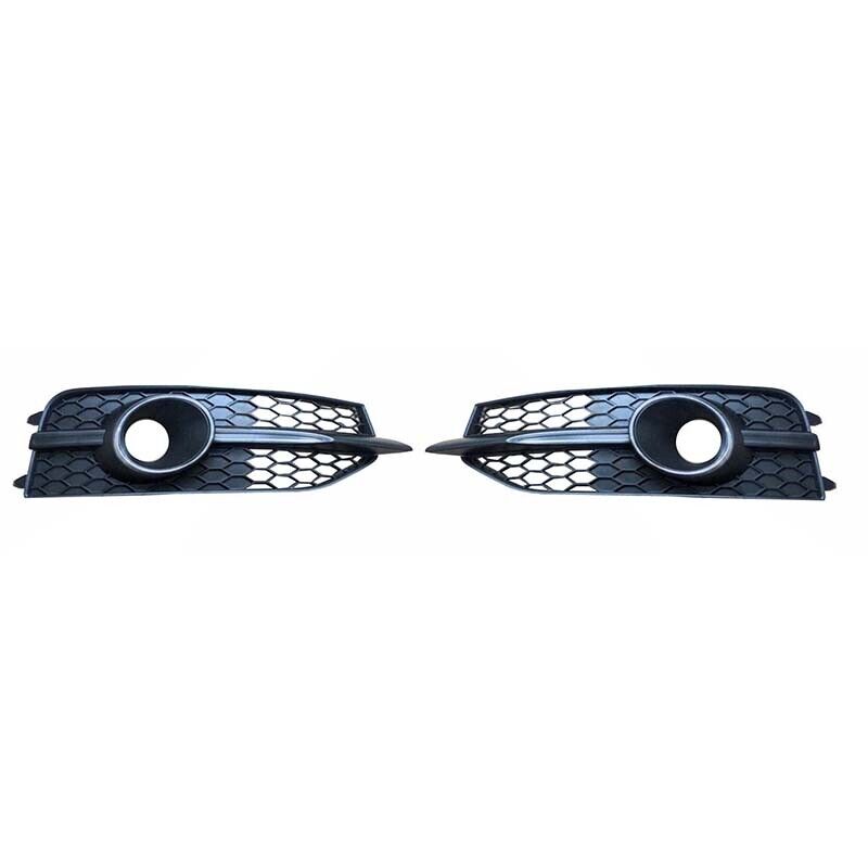 A Pair Front Bumper Fog Light Grille Cover Black For Audi A7 S-Line S7 2012-2015