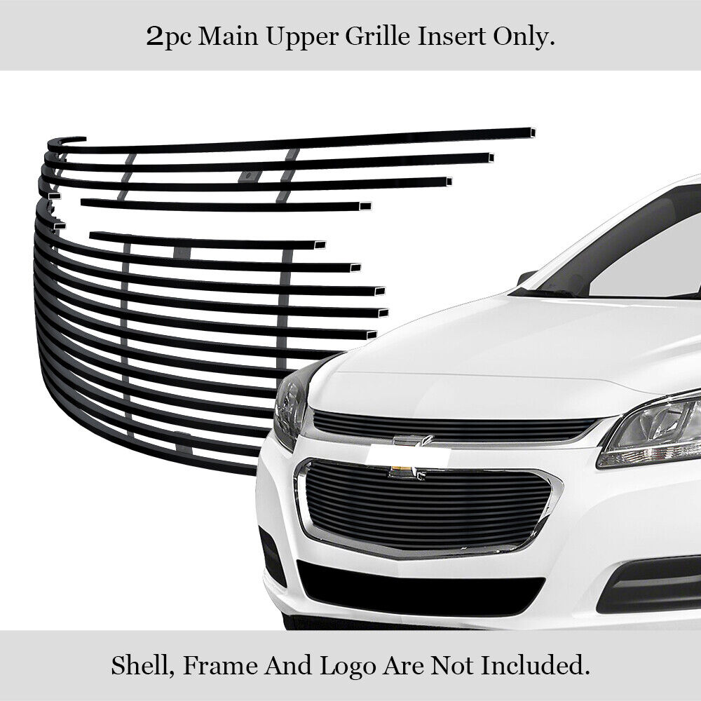 Fits 2014-2015 Chevy Malibu/16 Limited Black Main Upper Billet Grille Insert