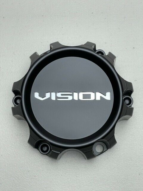 Vision Matte Black 6 Lug Wheel Center Cap C353MB-6V C353GM-6V-UP