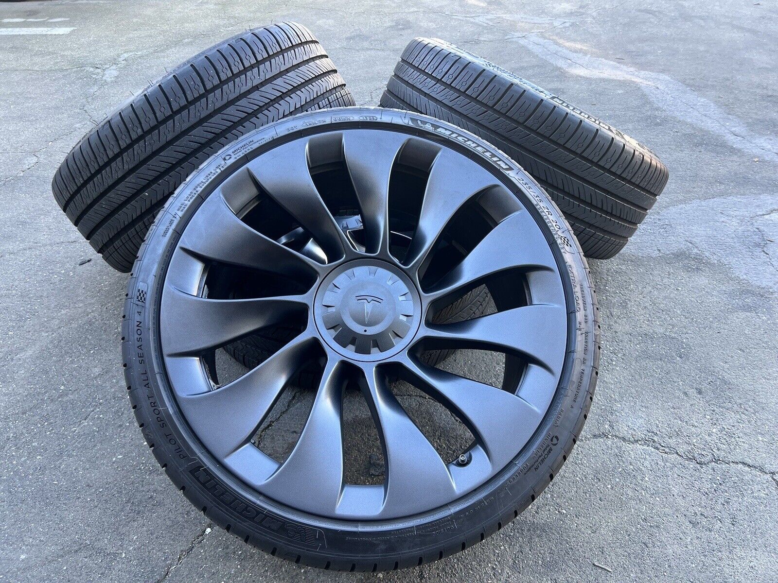 20” Factory Tesla Model 3 Uberturbine Uber Turbine Wheels Rims Tires OEM 2023