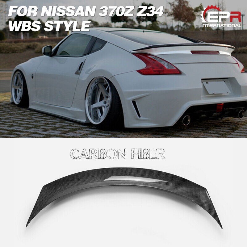 WBS Style Carbon Fiber Rear Trunk Spoiler Wing Kits For 2009+ Nissan 370Z Z34