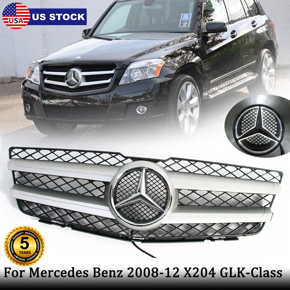 Front Upper Grilles W/ LED For Mercedes-Benz 2008-2012 X204 GLK280 GLK300 GLK350