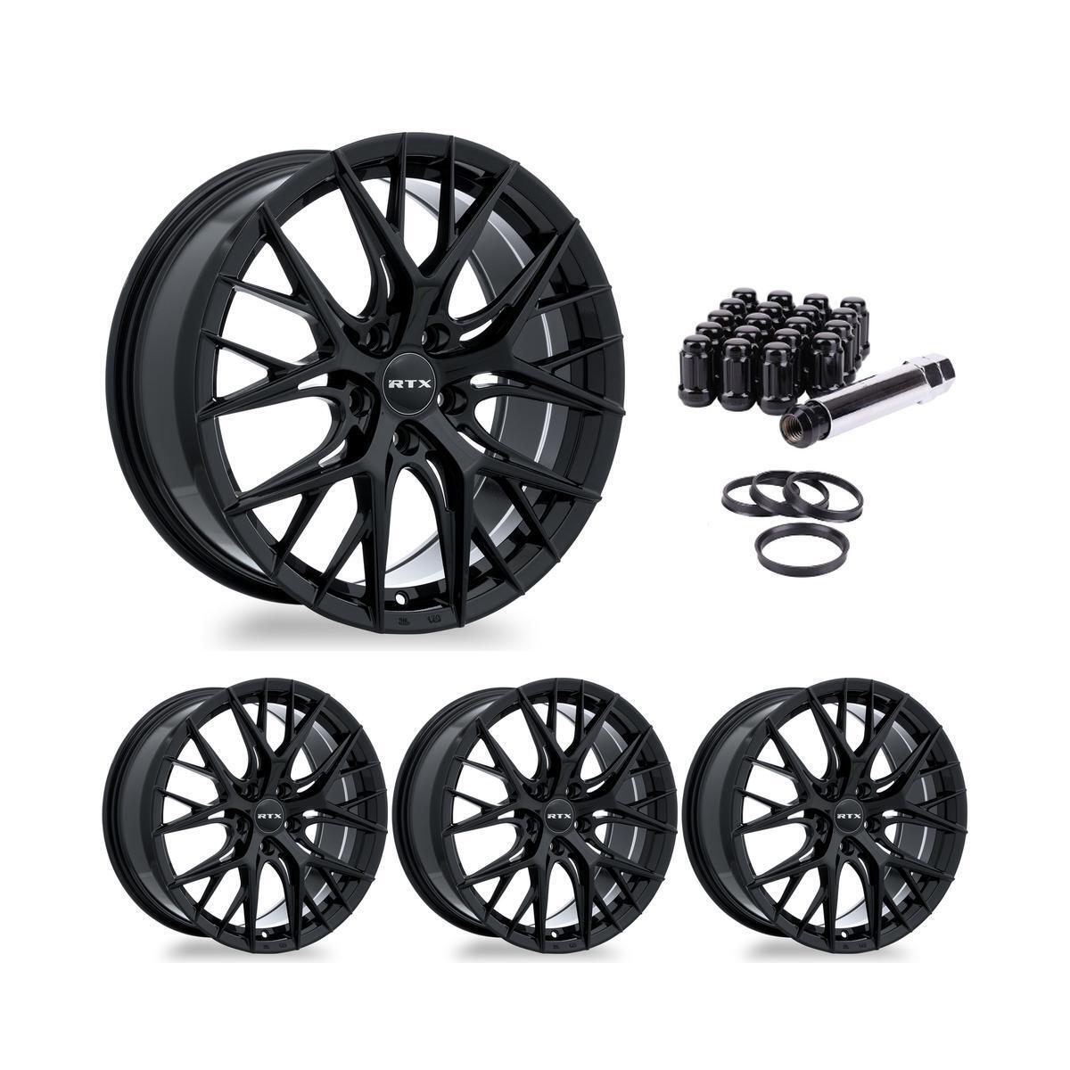Wheel Rims Set with Black Lug Nuts Kit for 10-15 Mercedes-Benz GLK350 P911850 18