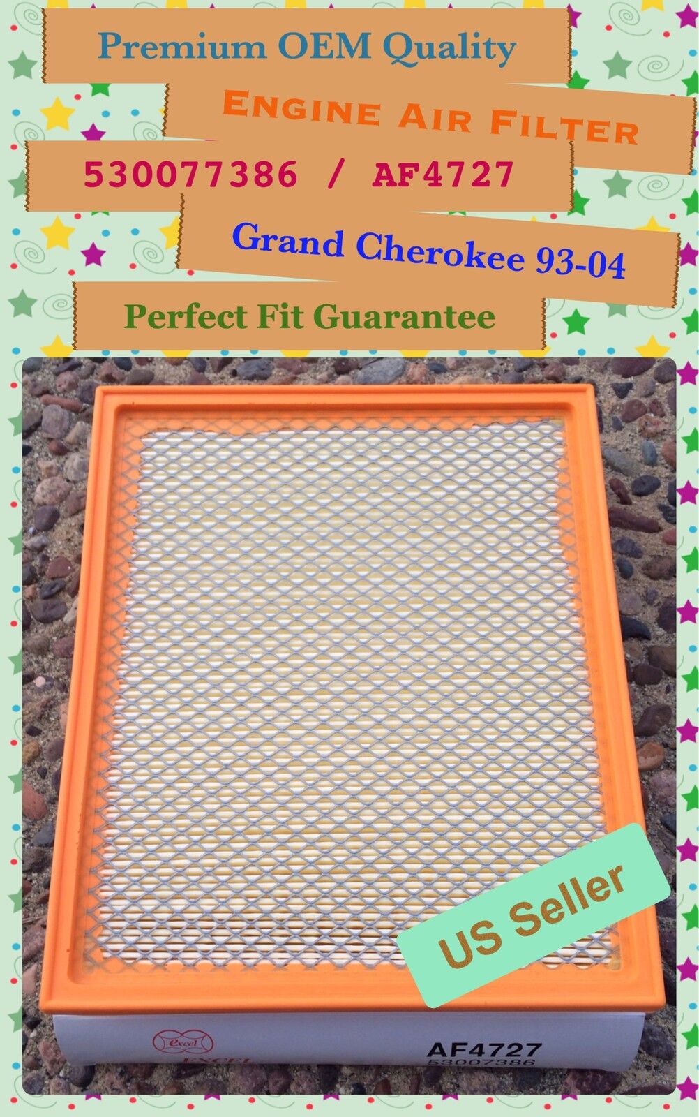 For Grand Cherokee QX56 Frontier V6 Titan Premium Quality Engine Air Filter 4727