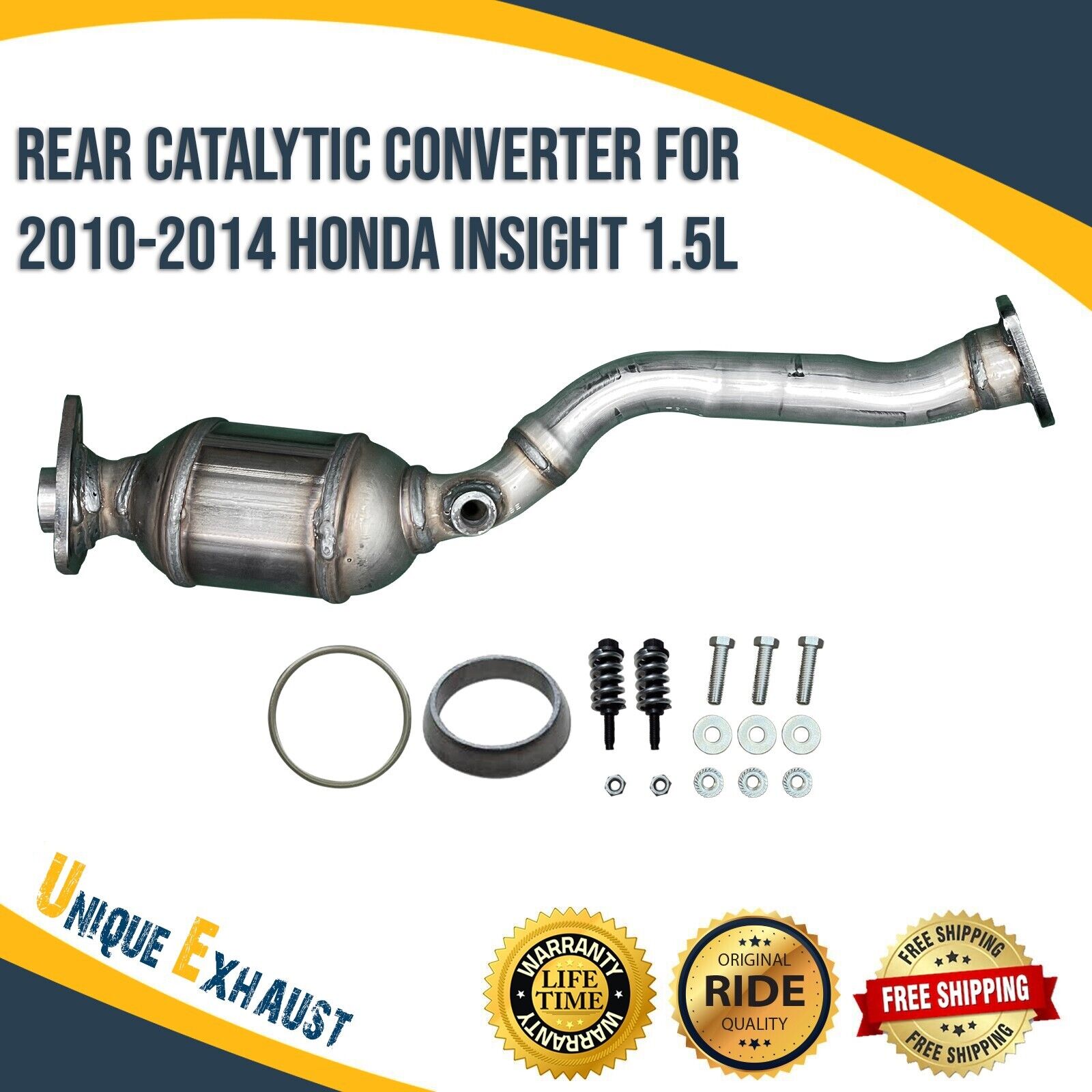 Rear Catalytic Converter for 2010-2014 Honda Insight 1.5L In Stock Fast Ship