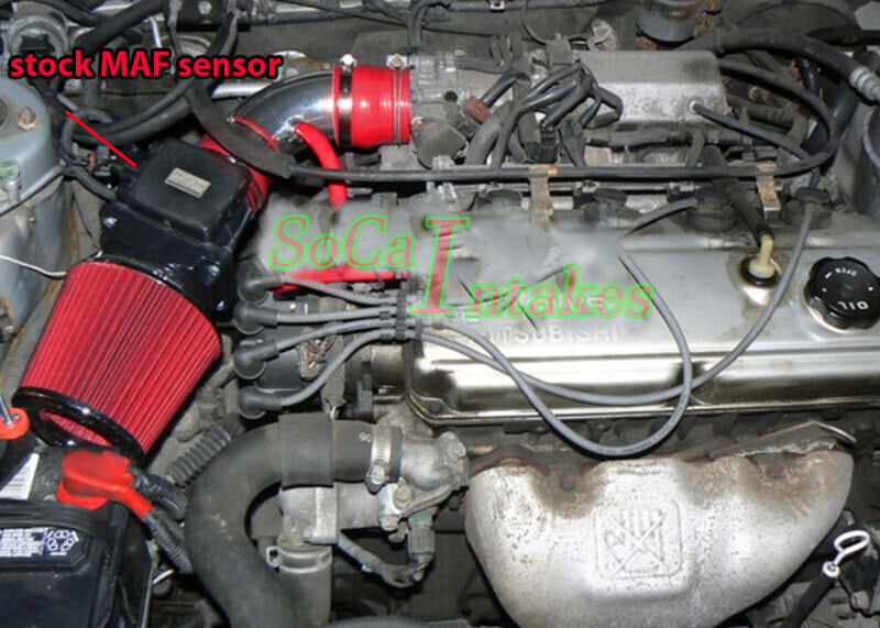 Red Air Intake Kit For 1994-1998 Mitsubishi Galant 2.4L L4 DE ES GS LS S