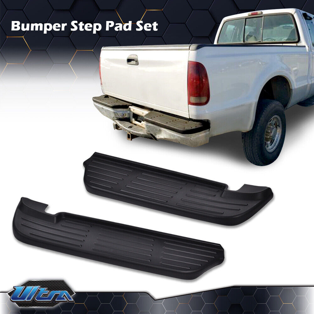 Fit For 99-07 Ford F-series Super Duty Left+Right Rear Bumper Step Pad Set