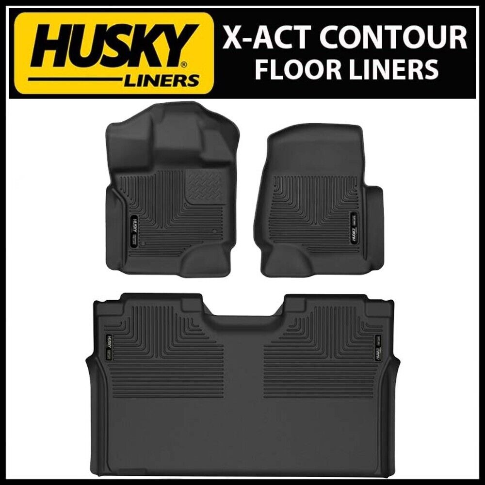 Husky Liners X-ACT CONTOUR Floor Mats for 2015-2024 Ford F-150 Crew Cab