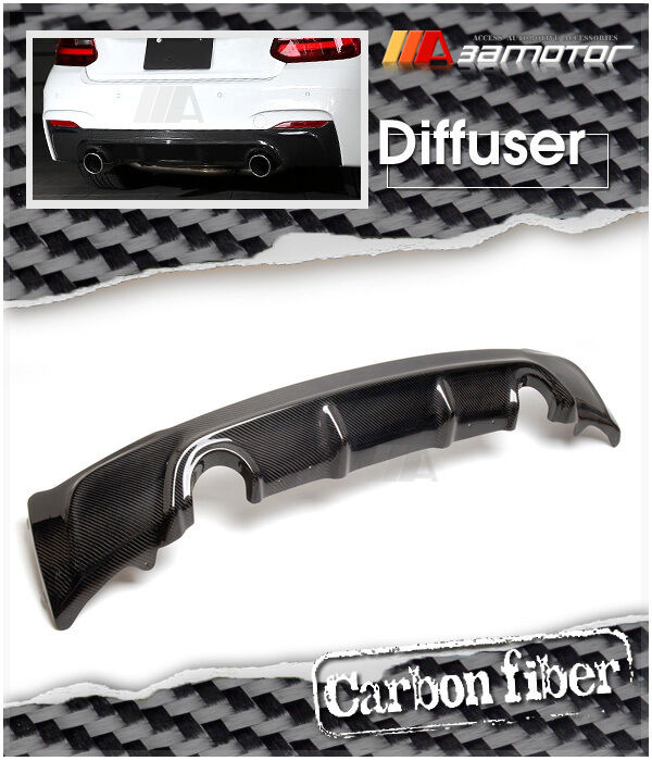 Carbon Fiber 3D Rear Diffuser Dual fit for BMW F22 M235 228i 235i M Sport Bumper