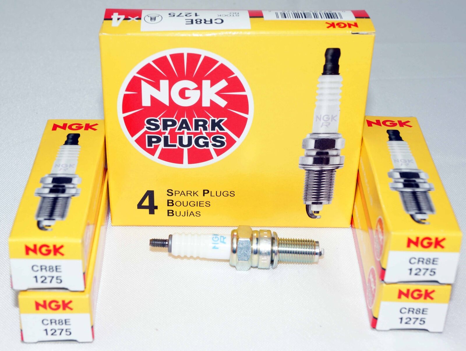 Pack of 4 NGK 1275 Standard Spark Plugs CR8E