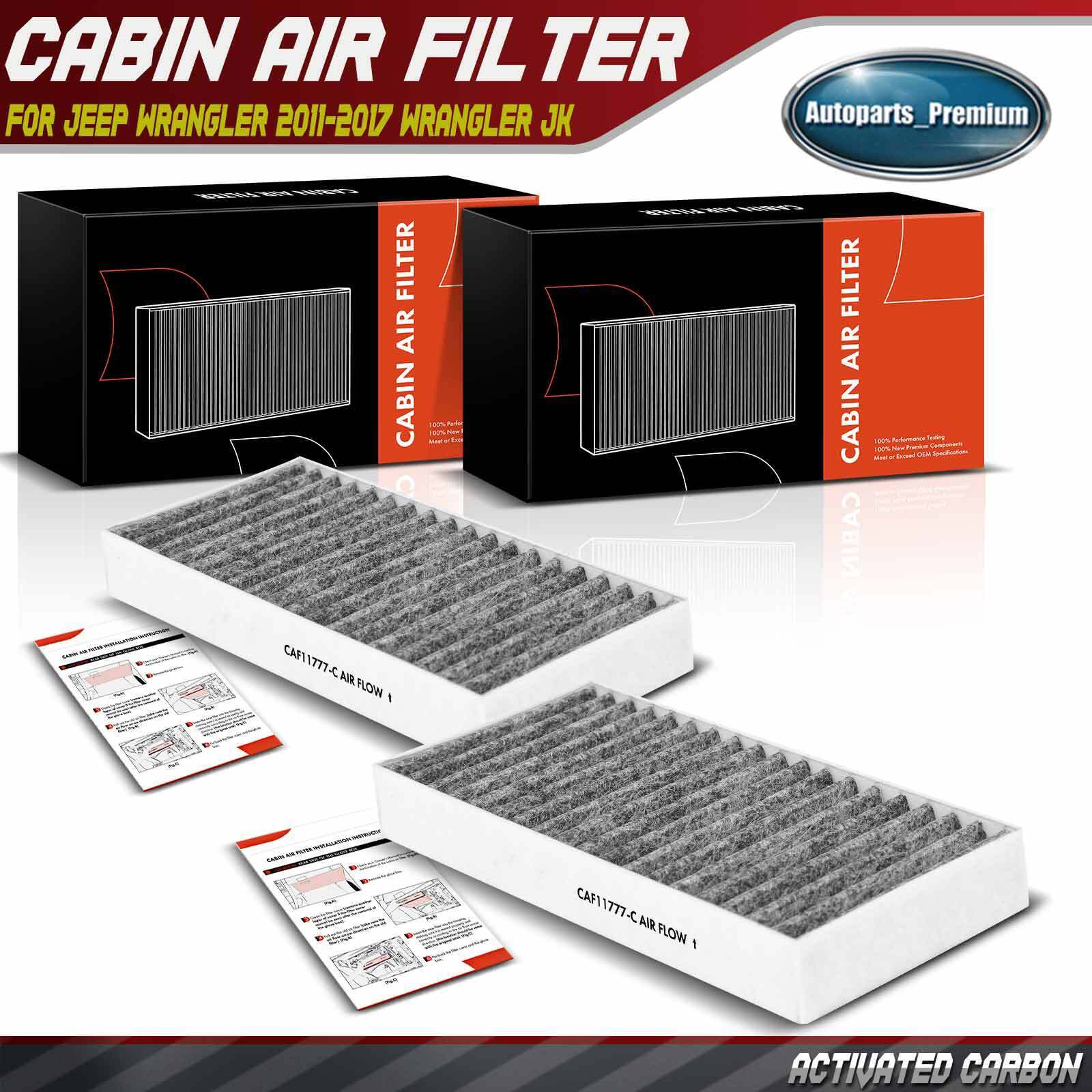 Activated Carbon Cabin Air Filter for Jeep Wrangler 2011-2017 Wrangler JK 2018