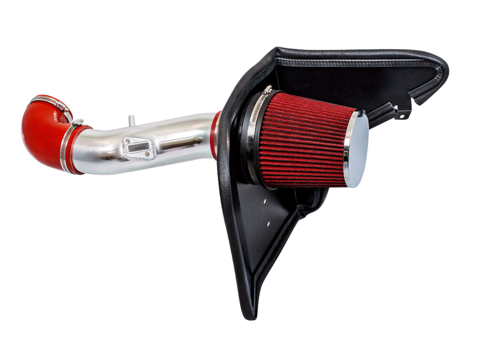 BCP RED 12-15 Camaro 3.6L V6 Heat Shield Cold Air Intake Induction Kit +Filter
