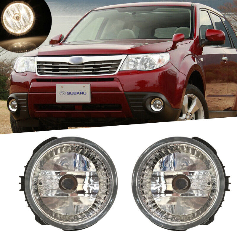 For Subaru Forester 2009 2010 2011-2013 Front Bumper Clear Lens Fog Lights Lamps