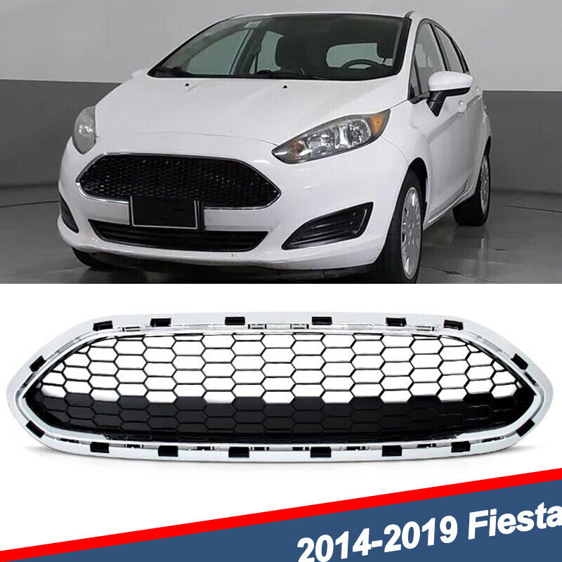 For 2014-2018 2019 Ford Fiesta SE S Sedan 4-Door Front Bumper Upper Grille Grill