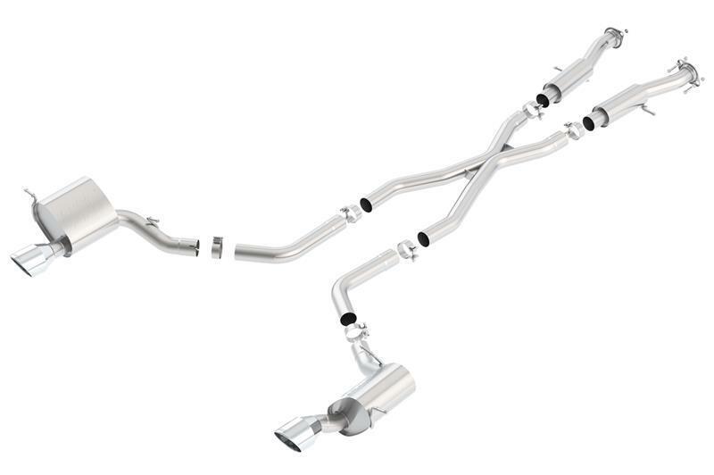 BORLA (140633) Dual Round Rolled Exit Exhaust System For 15 Grand Cherokee SRT8