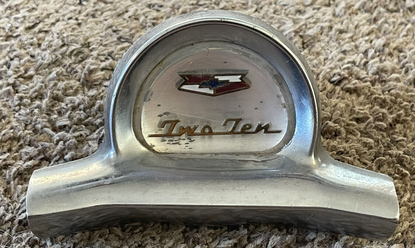 1957 Chevrolet 210 Steering Wheel Horn Ring Button  ‘57 Emblem Two Ten, Chrome