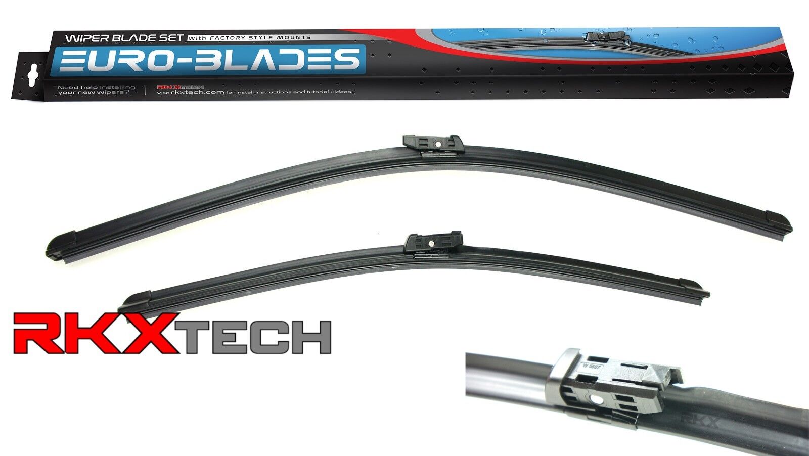 Front Windshield WIPER BLADE SET of 2 Factory fit FOR AUDI 2009+ B8  A4 Q5 A5 q3