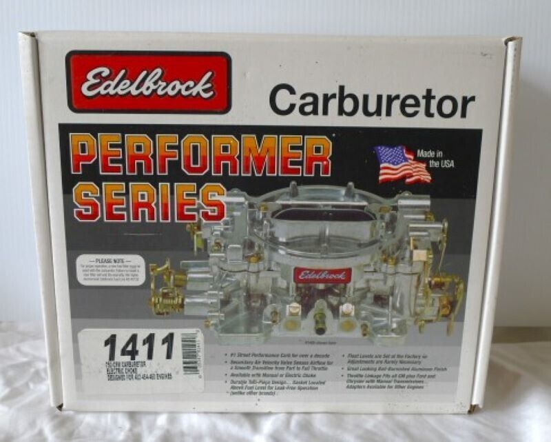 Edelbrock 1411 Performer 750 CFM 4 Barrel Carburetor, Electric Choke NEW in Box