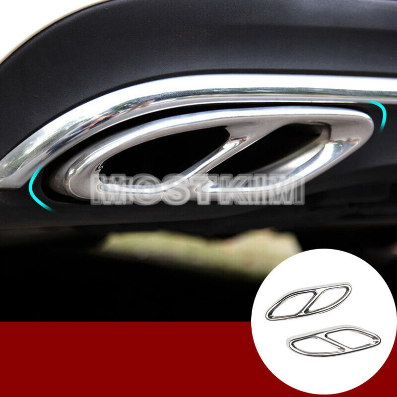 Rear Exhaust Muffler Tip Tail Pipe Cover For Benz B Class W246 B200 2015-2018