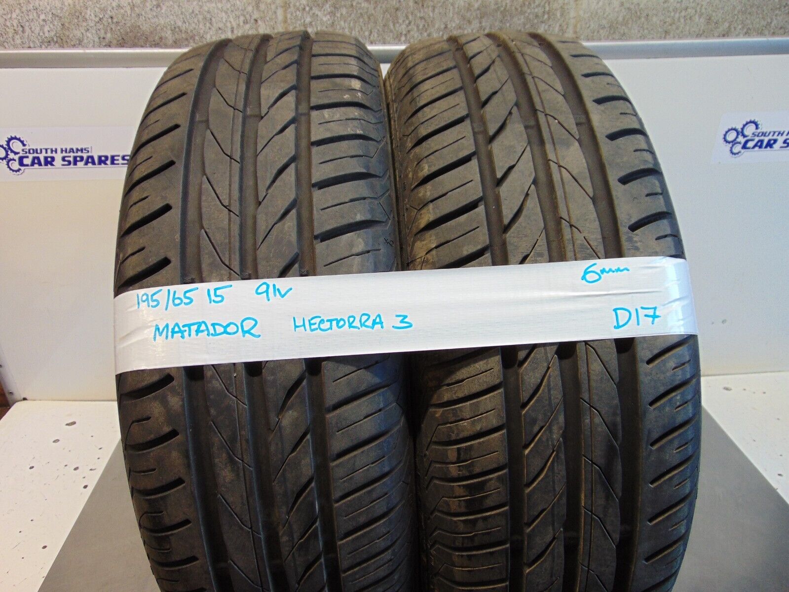 195/65/15 Tyres Matching Pair Part Worn 91v Matador Hectorra 3 6mm Tire Warn x2