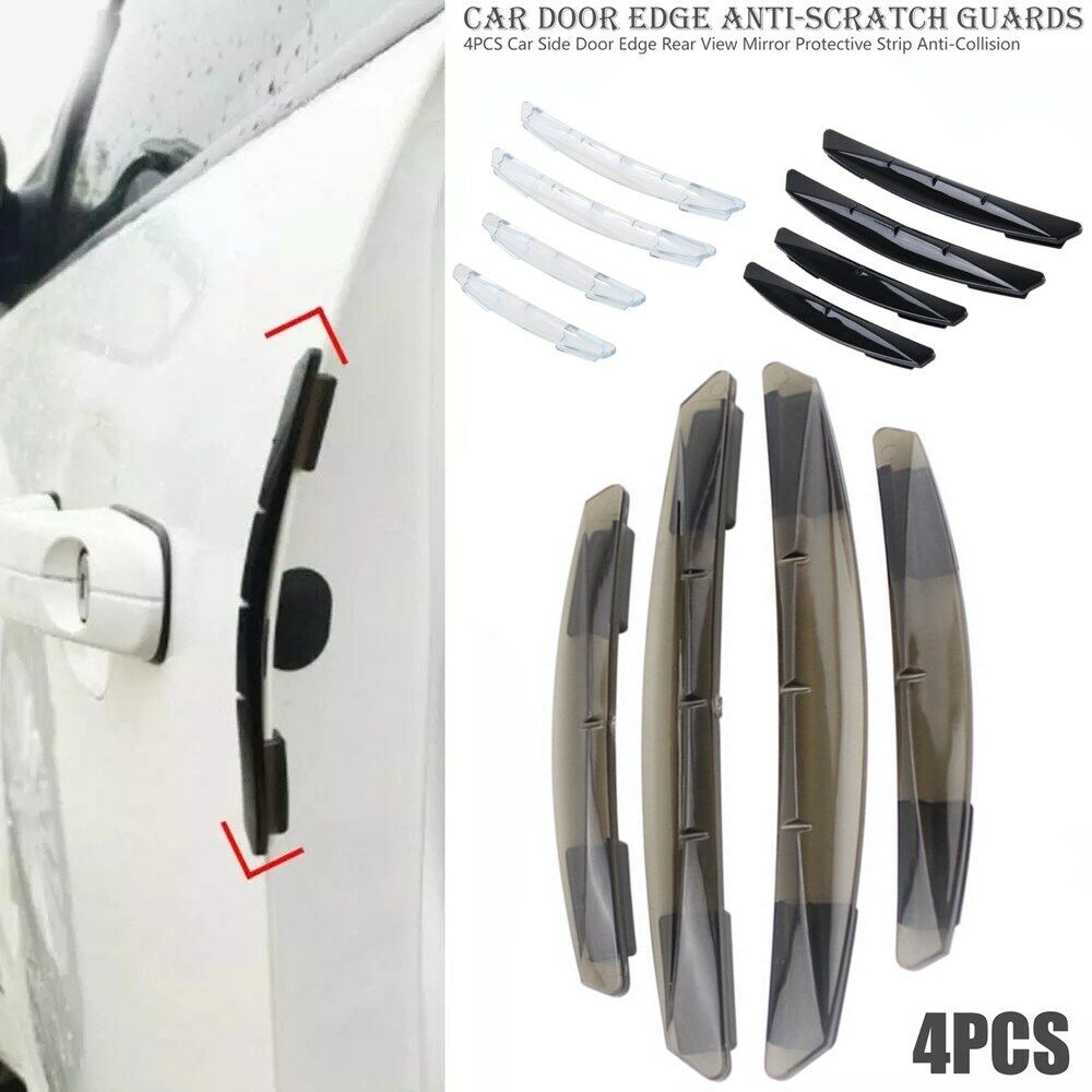 4x Car Door Edge Scratch Anti-Collision Protector Guard Strip Cover Accessories