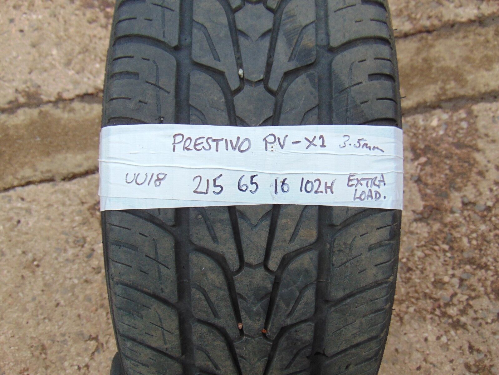 215/65/16 Tyre Part Worn Prestivo 102H PV-X1 Extra Load 3.5mm Tire Warn