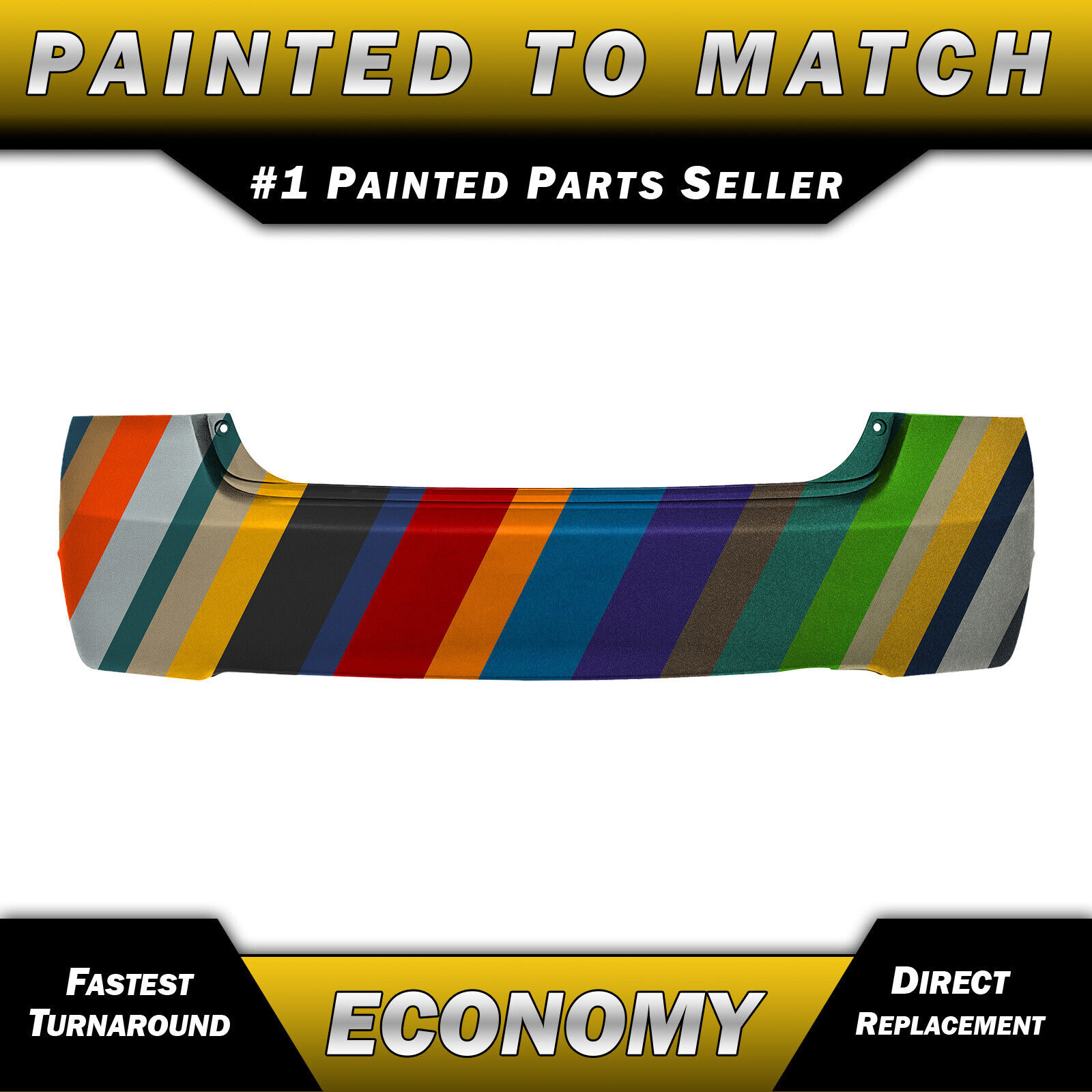 Painted To Match - Rear Bumper Cover Replacement for 2006-2011 Honda Civic Sedan