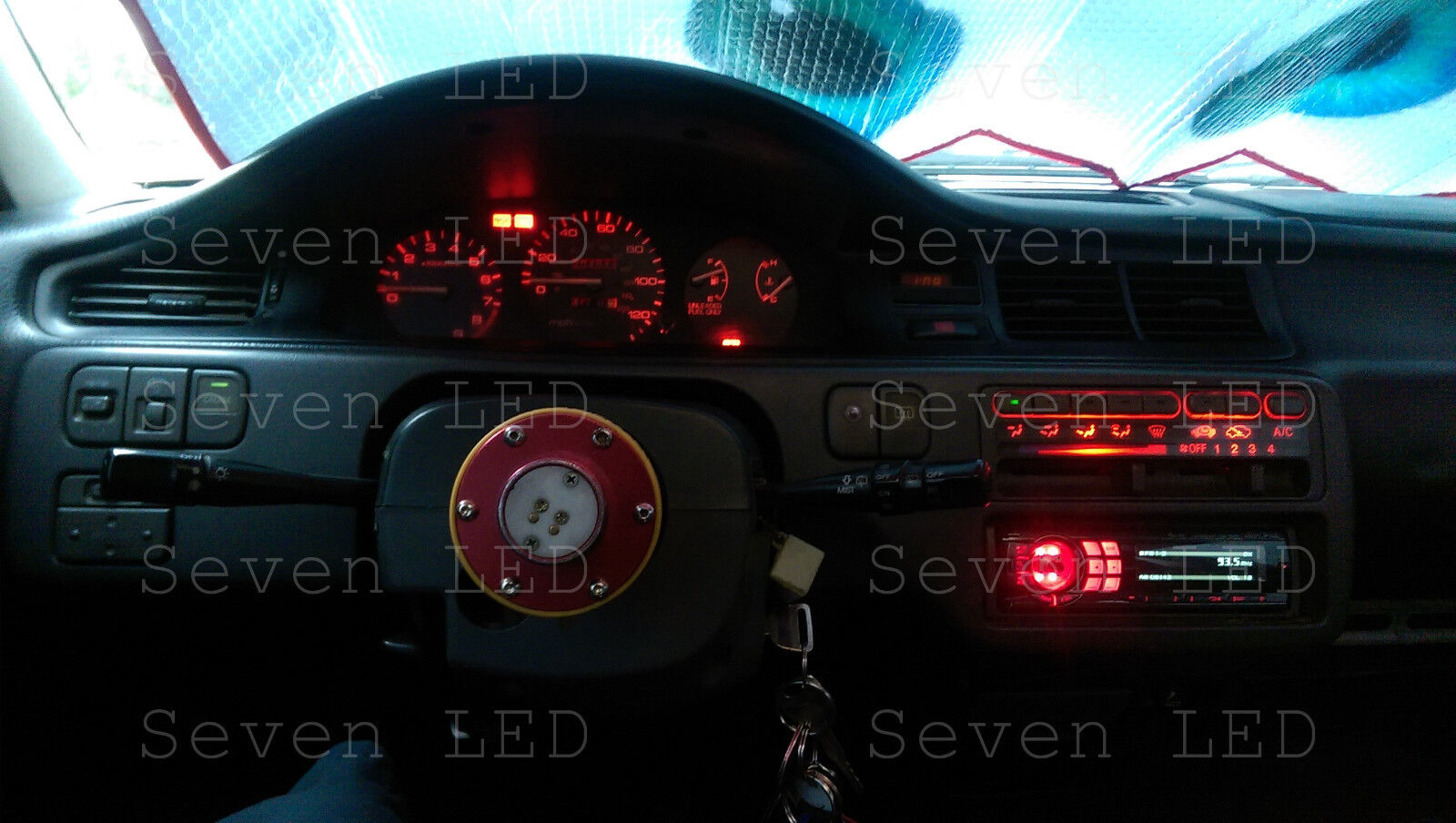 RED LED KIT for Honda Civic EG 92-95 Gauge Cluster + Climate control LED KIT