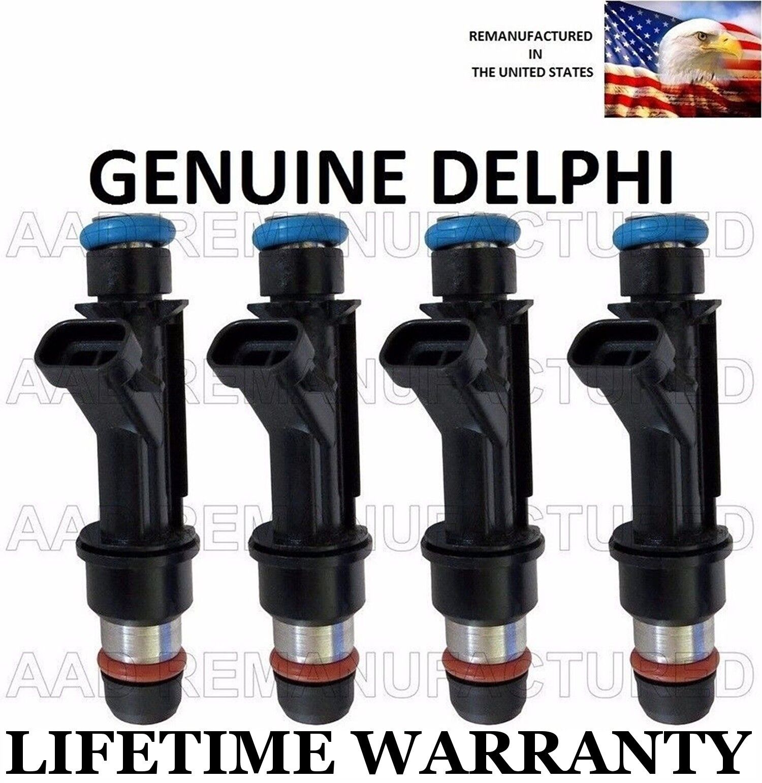 Genuine Delphi Set Of 4 Fuel Injectors for Chevy Cavalier Pontiac Sunfire 2.2L 